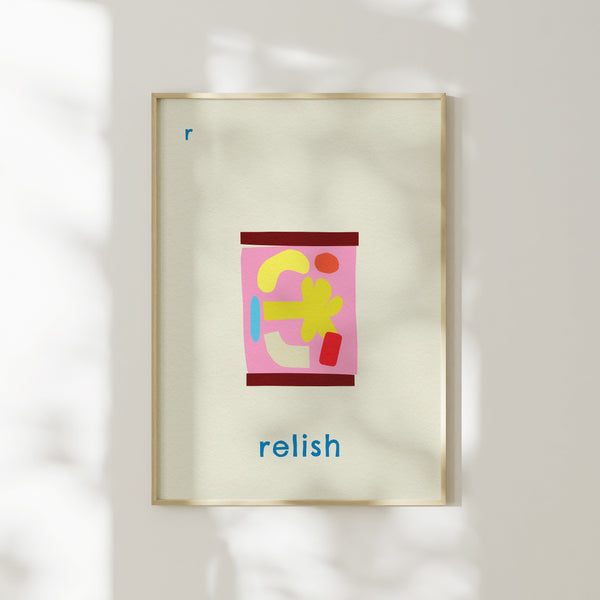 R for Relish- Alphabet Art Print