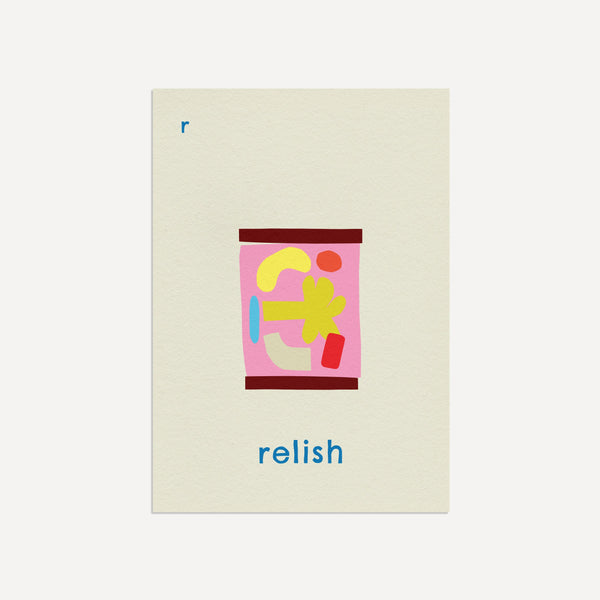 R for Relish- Alphabet Art Print