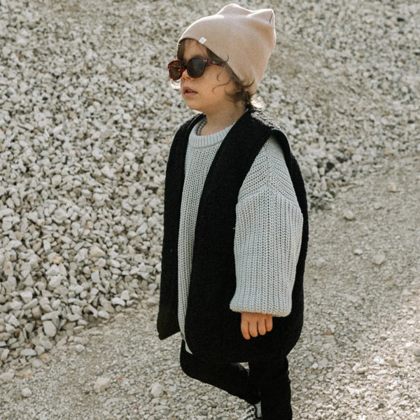 Clara 100% Wool Vest with Lining (Black)