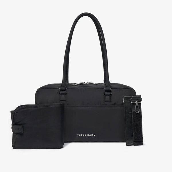 Riley Compact East-West Changing Bag (Black Woven)