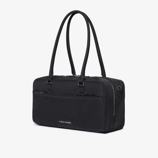 Riley Compact East-West Changing Bag (Black Woven)