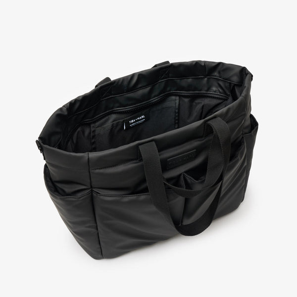 T+M Pocket Changing Bag Tote (Matte Black)