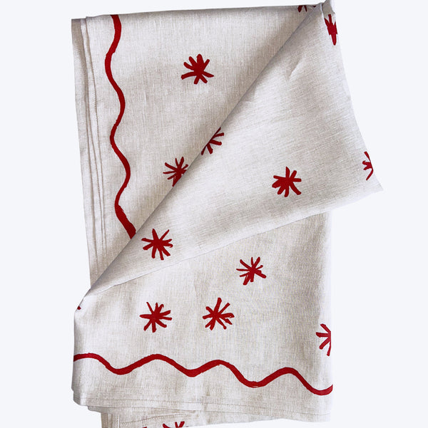Red Star Linen Tablecloth