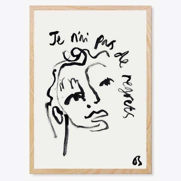 Je N'ai Pas De Regrets Art Print