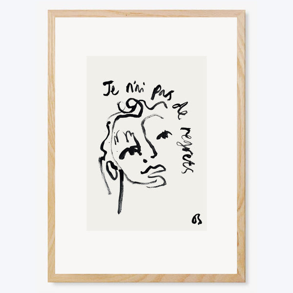 Je N'ai Pas De Regrets Art Print