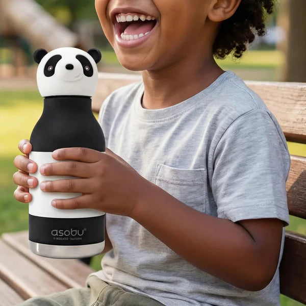 Panda Bestie Insulated Screw Top Water Bottle 470ml