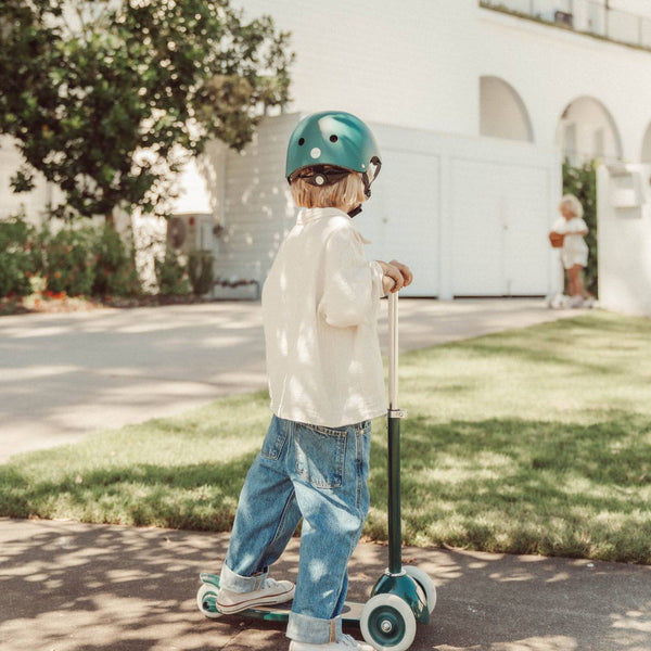 Banwood Kids 3 Wheel Scooter with Basket (Green)