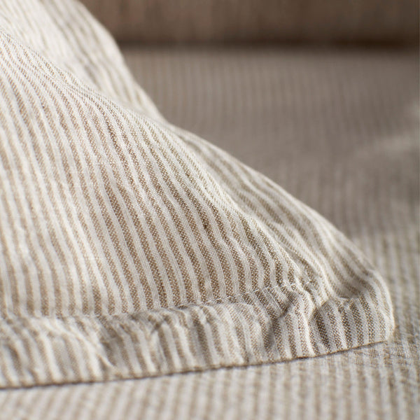 Natural Sid Stripe Pure Linen Duvet Cover