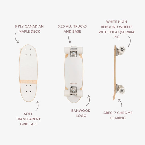 Banwood Kids Skateboard (White)