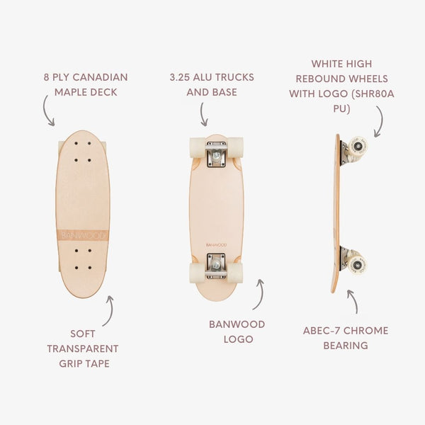Banwood Kids Skateboard (Cream)
