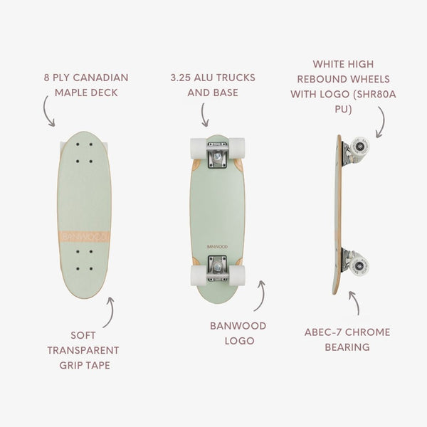 Banwood Kids Skateboard (Pale Mint)