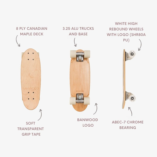 Banwood Kids Skateboard (Nature)
