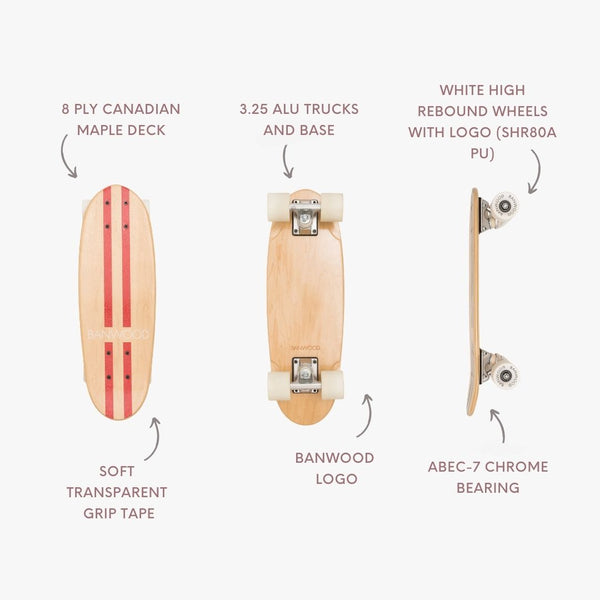 Banwood Kids Skateboard (Red)