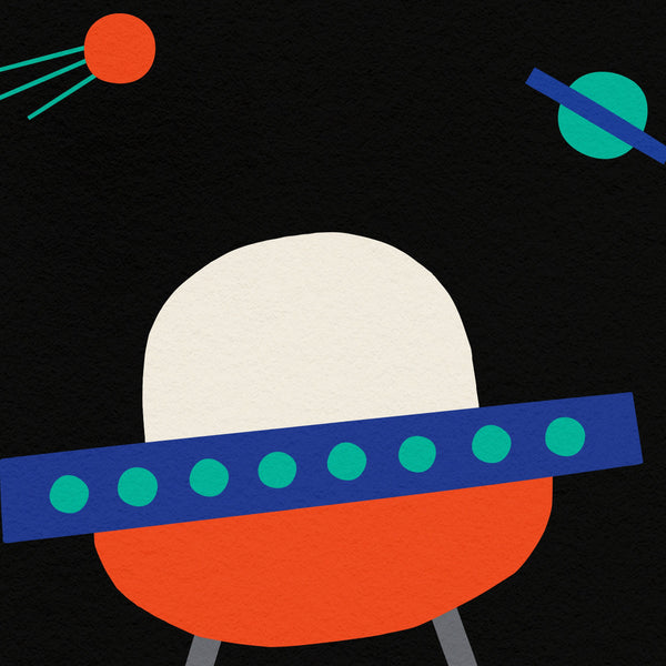 S for Spaceship- Alphabet Art Print