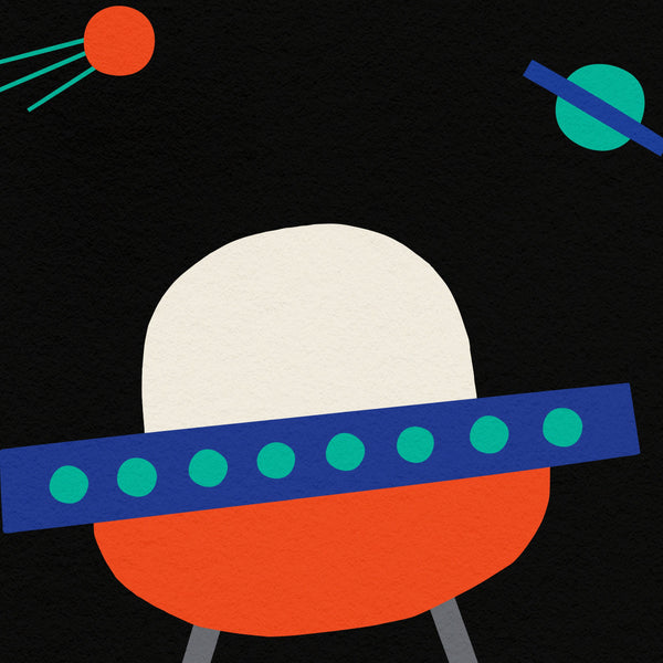 S for Spaceship- Alphabet Art Print
