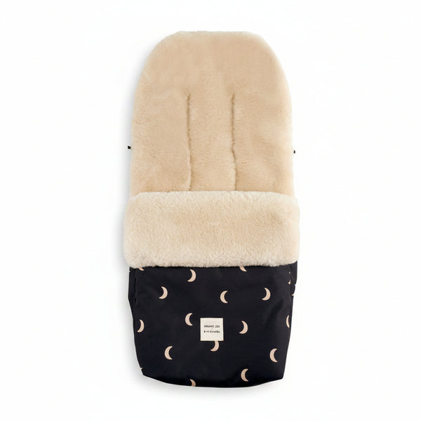 ORGANIC ZOO X BINI Midnight Moon Merino Sheepskin Puffmuff