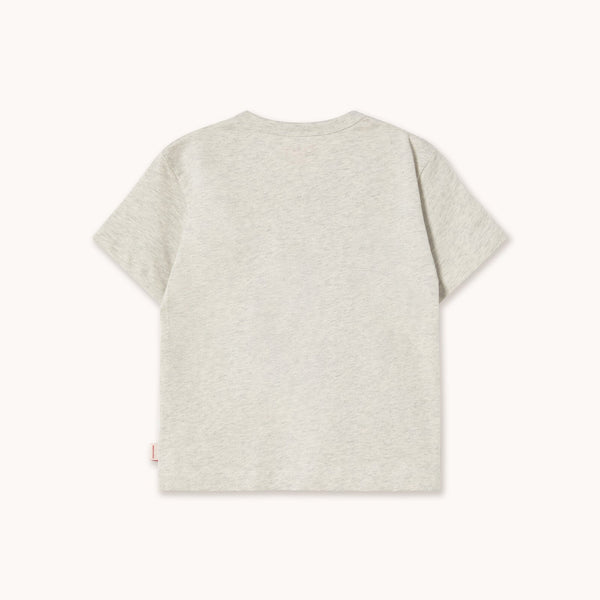 Tiny & Tiny Dog Face Cotton T-shirt (Cream Heather)