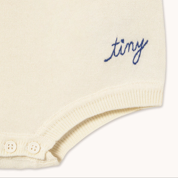 Stripes Spaghetti Strap Cotton Baby Romper (Off-White)