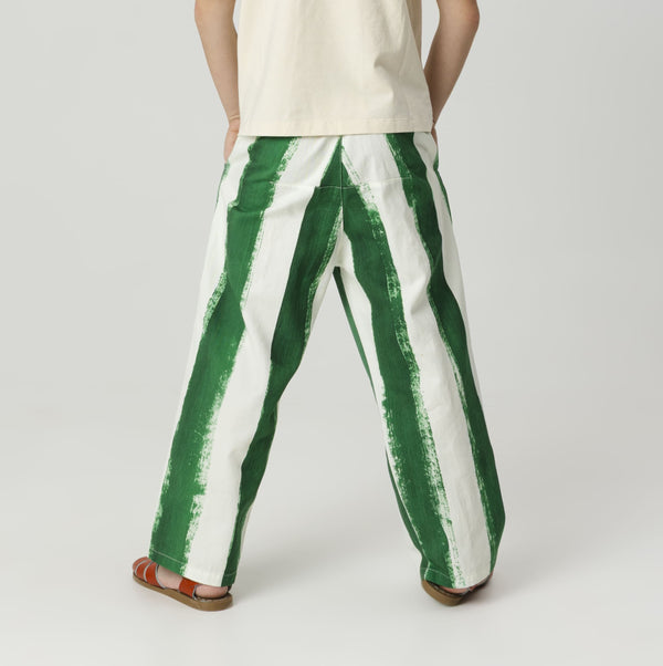 Serafim Striped Woven Trousers (Blaze)