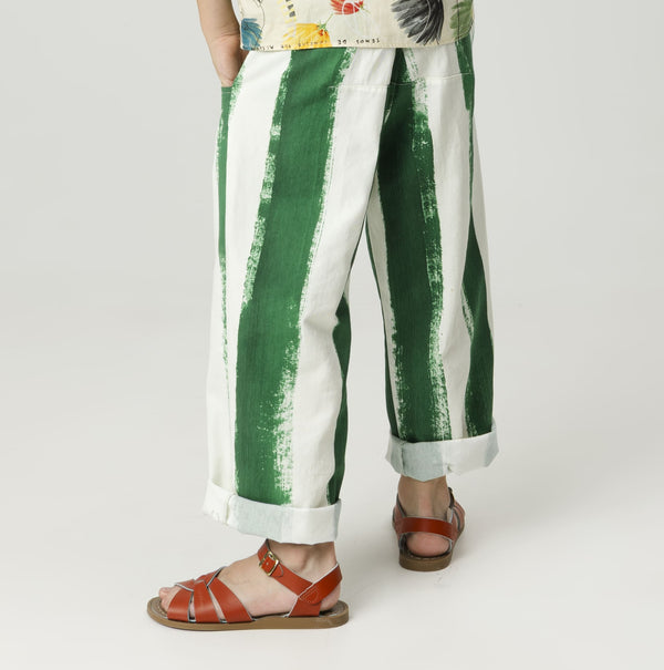 Serafim Striped Woven Trousers (Blaze)