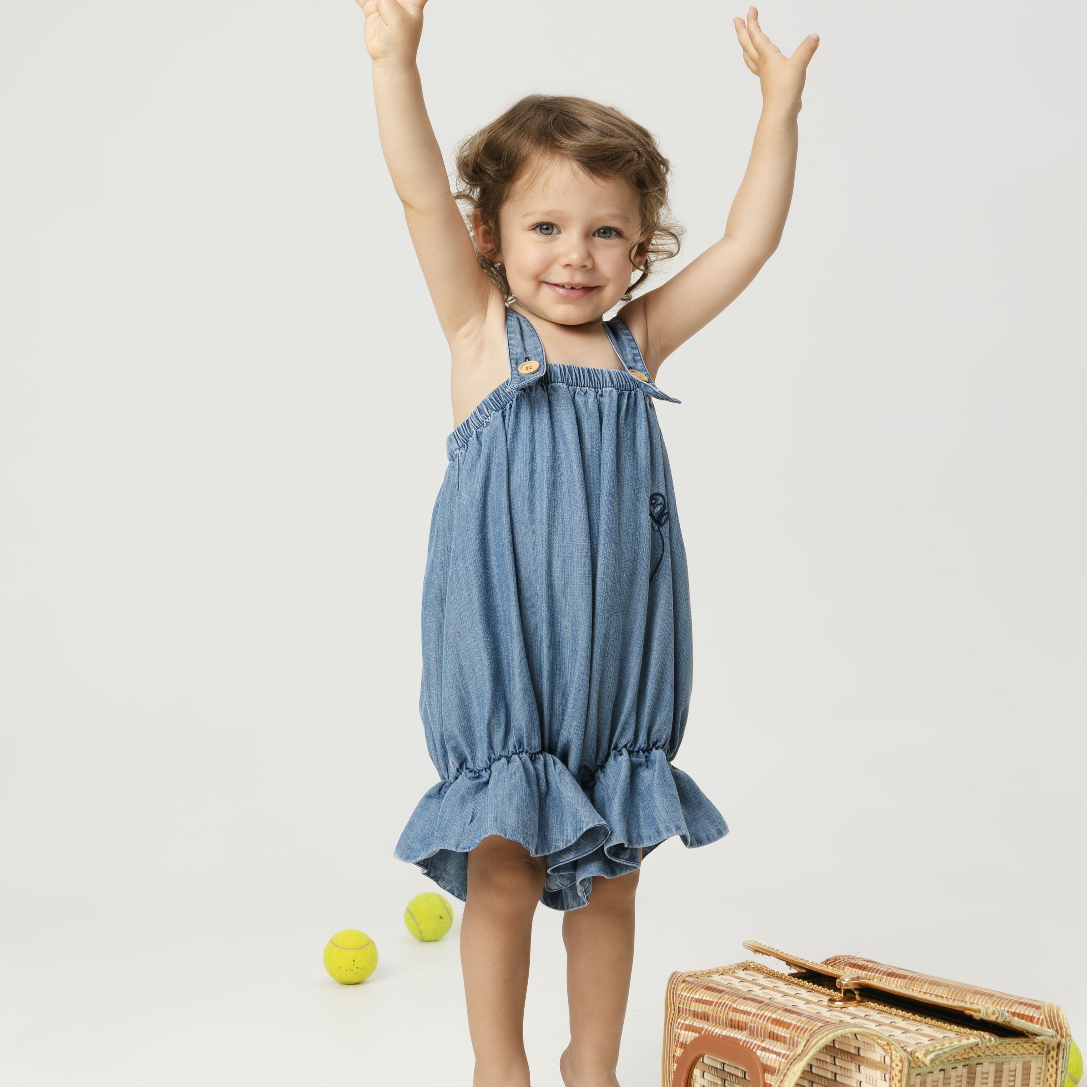 Regina Checked Cotton Jumpsuit Romper (Grid)-Wolf & Rita
