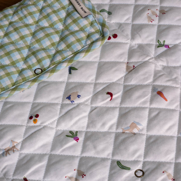 Cotton Travel Baby Changing Mat (Greenhouse Gingham)