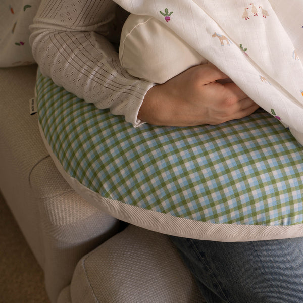 Organic Cotton Nursing Pillow (Greenhouse Gingham)