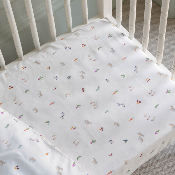 Organic Cotbed Fitted Sheet (Little Farm)