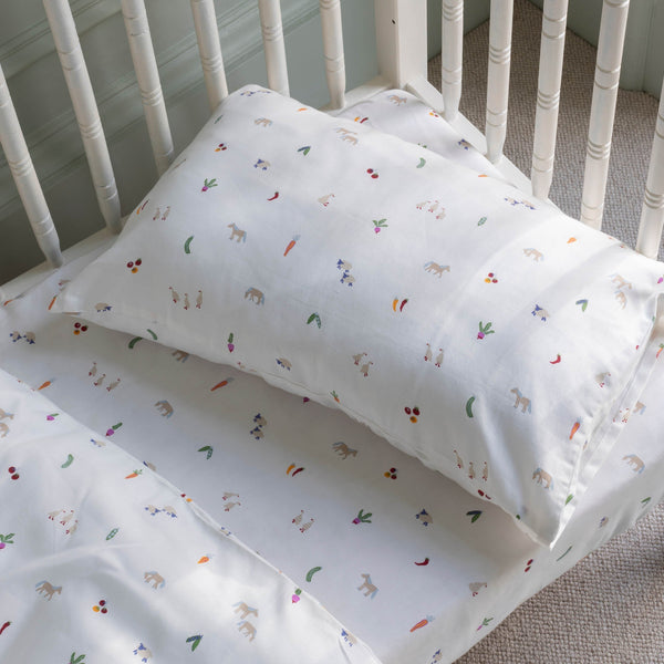 Organic Cotbed Fitted Sheet (Little Farm)