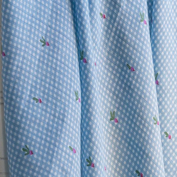 Organic Cotton Baby Muslin Swaddles Set of 2 (Little Farm/Radish)