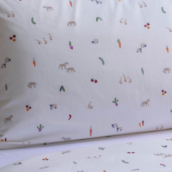 Organic Cotton Single Bedding Set  (Little Farm)