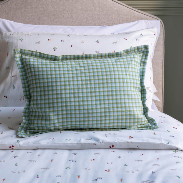 Rectangle Linen Embroidered Scatter Cushion (Little Farm)