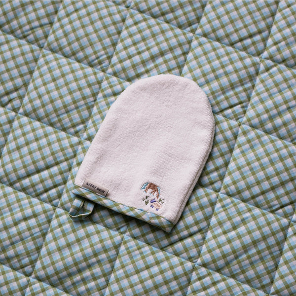 Little Farm Print Organic Cotton Bath Mitt