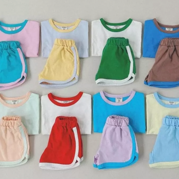 Maci Sporty Style T-Shirt and Shorts Summer Set (Lavender)