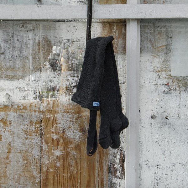 Silly Silas Unisex Rib Tights with Braces (Dark Grey)