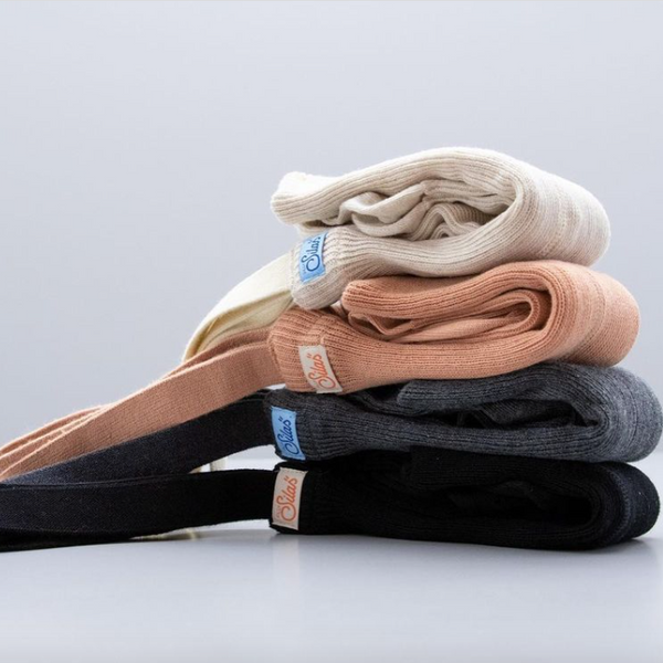 Silly Silas Unisex Rib Tights with Braces (Black)