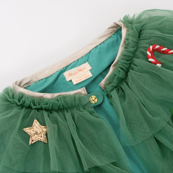 Festive Christmas Tree Cape and Headband Dress up Set