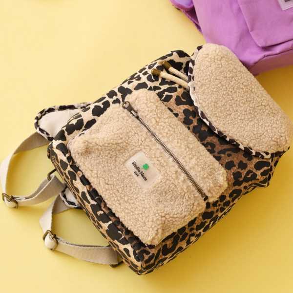 Teddy Leopard Mini Backpack