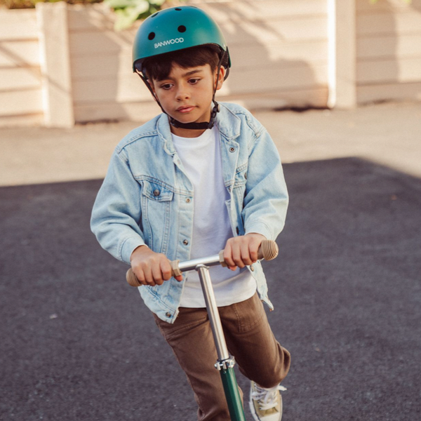 Banwood Kids Maxi Scooter with Basket (Green)