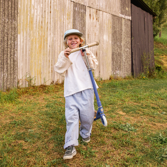 Banwood Kids Maxi Scooter with Basket (Blue)