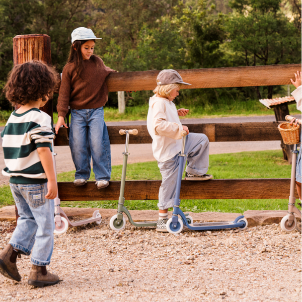 Banwood Kids Maxi Scooter with Basket (Dusty Pink)