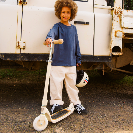Banwood Kids Maxi Scooter with Basket (Beige)