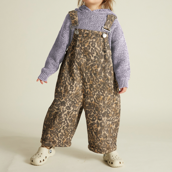 Blythe Leopard Print Cotton Dungarees
