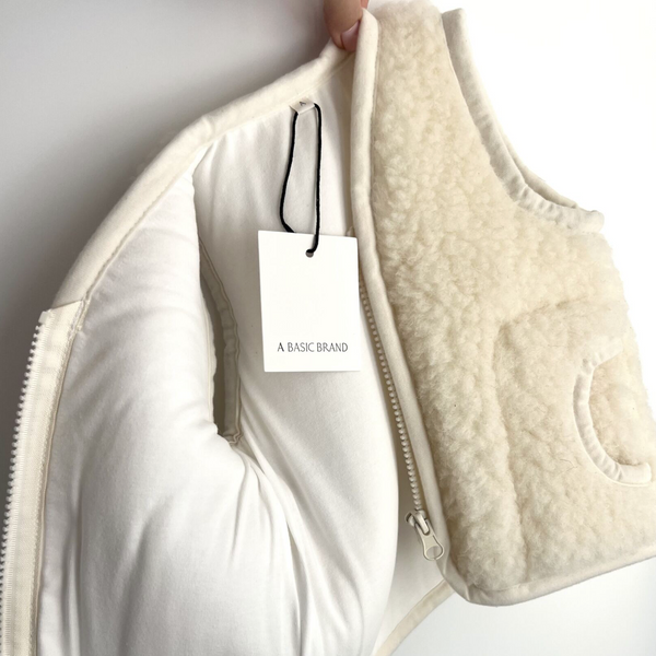 Clara 100% Wool Vest with Lining (Milk)