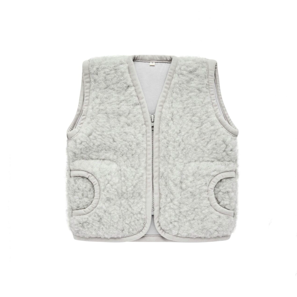 Womens 100% Pure Wool Vest Gilet (Grey) - A Basic Brand