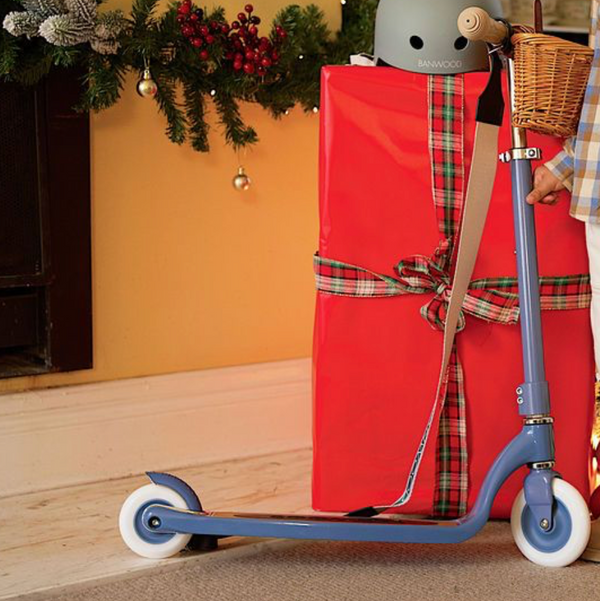 Banwood Kids Maxi Scooter with Basket (Blue)