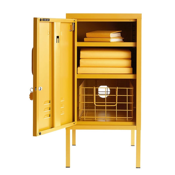The Shorty Single Door Locker Cabinet (Mustard) (Opens to Left)