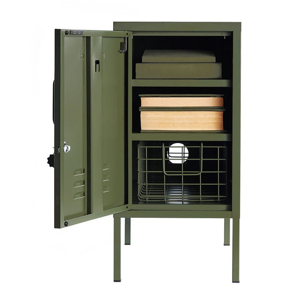 The Shorty Single Door Locker Cabinet (Olive) (Opens to Left)