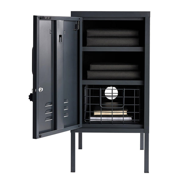 The Shorty Single Door Locker Cabinet (Slate) (Opens to Left)