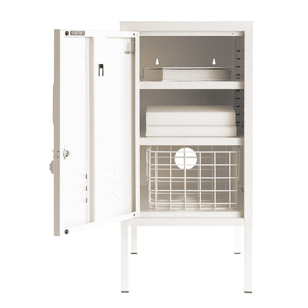 The Shorty Single Door Locker Cabinet (Chalk) (Opens to Left)